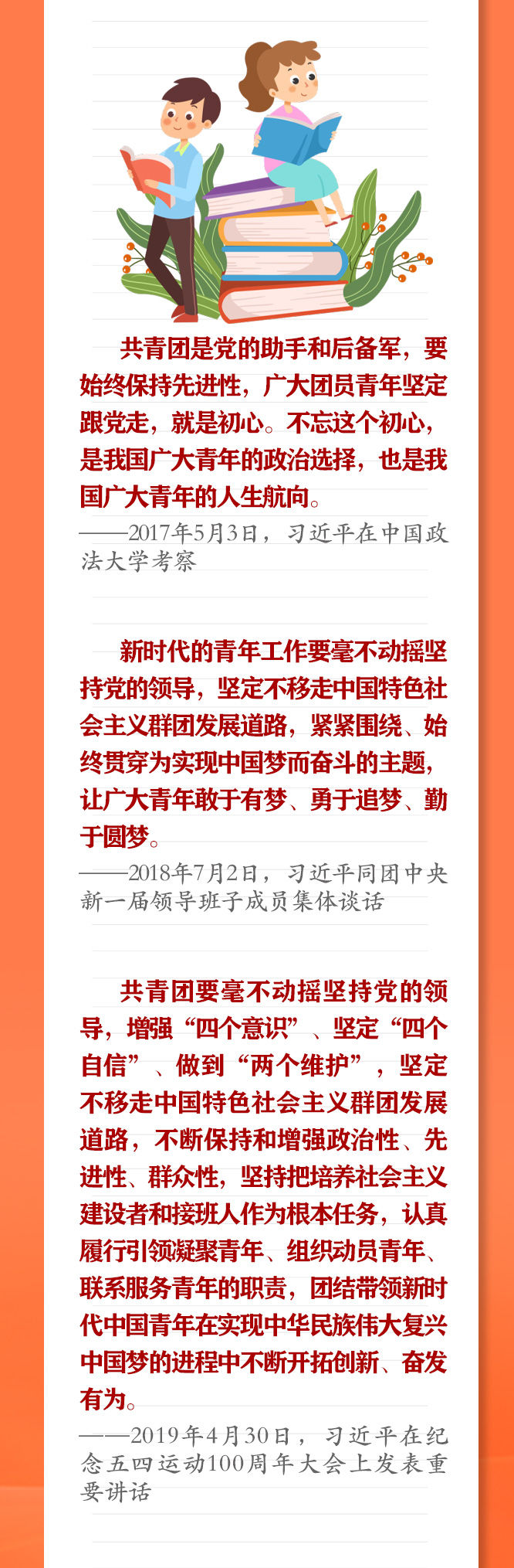 手繪長卷 | 共青團員們，總書記這些話要牢記