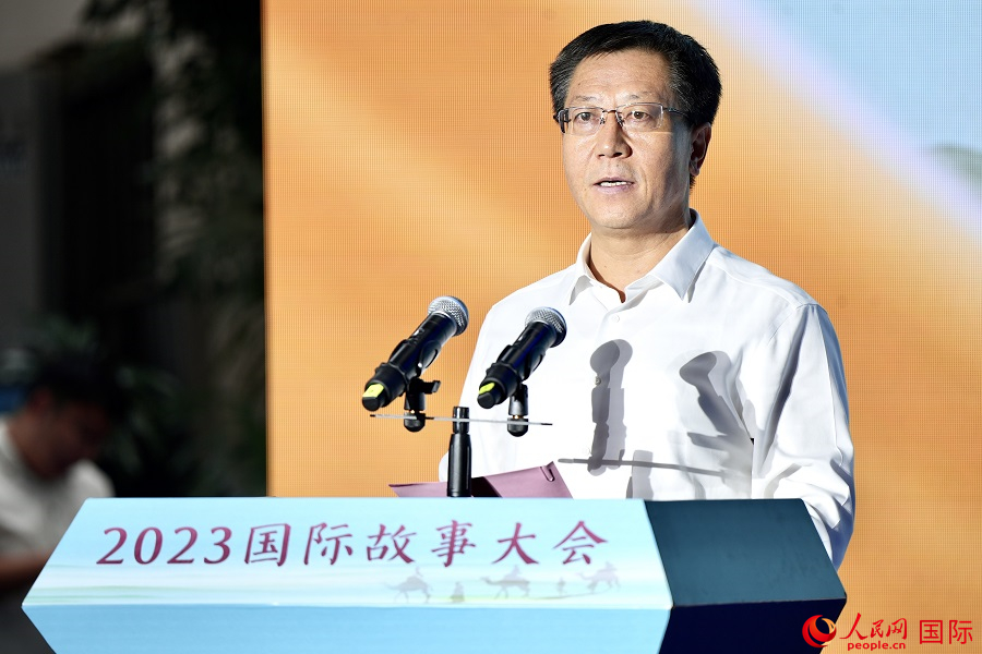 晉城市委常委、陽城縣委書記高喜全致辭。人民網 盧鵬宇攝