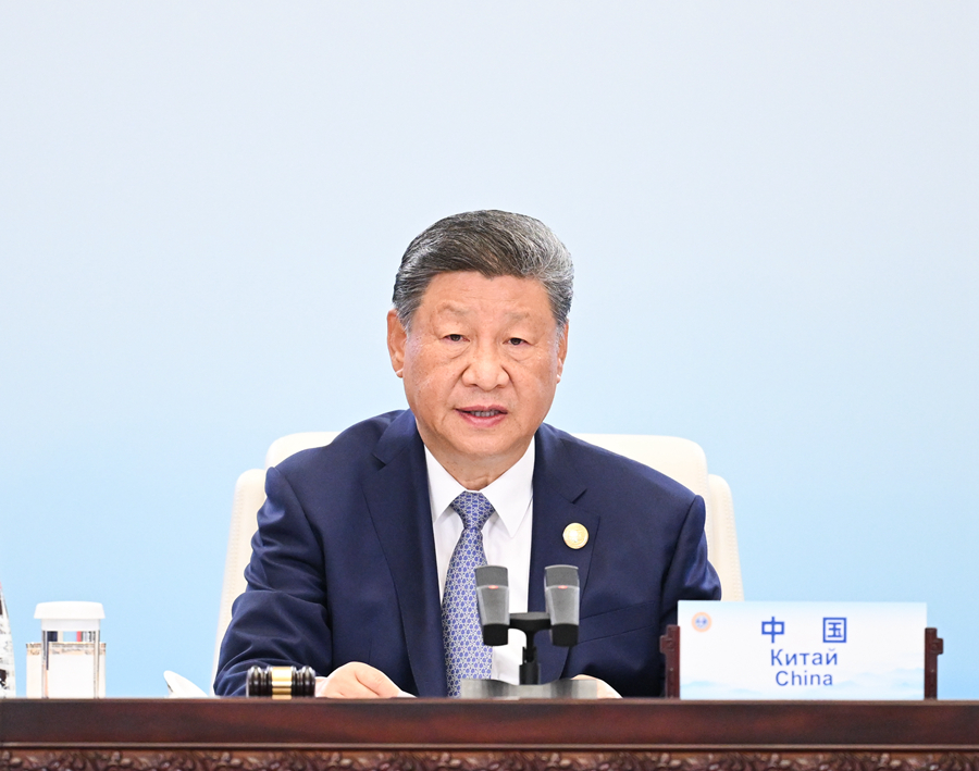9月1日上午，上海合作組織成員國元首理事會第二十五次會議在天津梅江會展中心舉行。中國國家主席習近平主持會議并發表題為《牢記初心使命　開創美好未來》的重要講話。