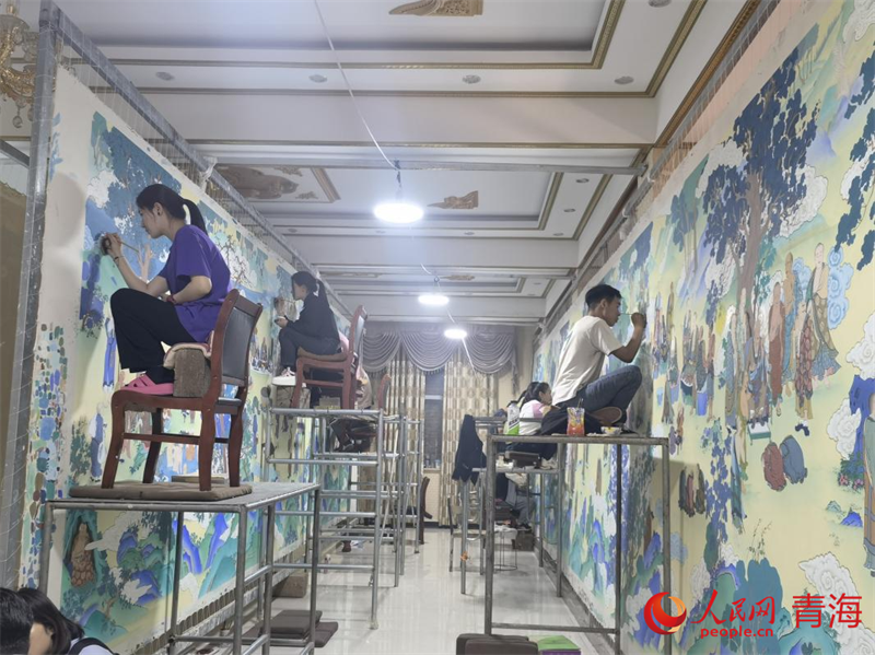 龍樹畫院傳習室。人民網 馬可欣攝